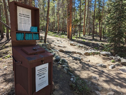 Trail head waste bag